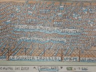 Desenho - Diseño - Arte - "LGI vs Nueva Chicago, cancha de Velez, Clausura 2003" Dibujo de la Barra: La Guardia Imperial &bull; Club: Racing Club