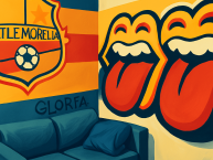 Desenho - Diseño - Arte - "LA FAMOSA BANDA DEL PONIENTE 1981 LA COLINA" Dibujo de la Barra: Locura 81 &bull; Club: Monarcas Morelia &bull; País: México