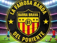 Desenho - Diseño - Arte - "LA FAMOSA BANDA DEL PONIENTE 1981 LA COLINA" Dibujo de la Barra: Locura 81 &bull; Club: Monarcas Morelia &bull; País: México