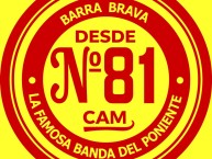 Desenho - Diseño - Arte - "LA FAMOSA BANDA DEL PONIENTE 1981 LA COLINA" Dibujo de la Barra: Locura 81 &bull; Club: Monarcas Morelia &bull; País: México