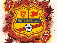 Desenho - Diseño - Arte - "LA FAMOSA BANDA DEL PONIENTE 1981 LA COLINA LA BANDA DEL ROJIAMARILLO" Dibujo de la Barra: Locura 81 &bull; Club: Monarcas Morelia &bull; País: México