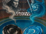 Desenho - Diseño - Arte - "CLÁSICO CRUZADOS Y ALBOS" Dibujo de la Barra: Los Cruzados &bull; Club: Universidad Católica