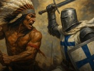 Desenho - Diseño - Arte - "CLÁSICO CRUZADOS Y ALBOS" Dibujo de la Barra: Los Cruzados &bull; Club: Universidad Católica