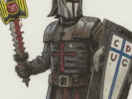 Desenho - Diseño - Arte - "Clásico independencia anti panaderos (anti unión española)" Dibujo de la Barra: Los Cruzados &bull; Club: Universidad Católica