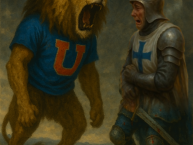 Desenho - Diseño - Arte - "NOSOTROS MANDAMOS EL CLASICO (Anti Monjas)" Dibujo de la Barra: Los de Abajo &bull; Club: Universidad de Chile - La U &bull; País: Chile