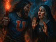 Desenho - Diseño - Arte - "Anti monjas (anti ucatolica)" Dibujo de la Barra: Los de Abajo &bull; Club: Universidad de Chile - La U &bull; País: Chile