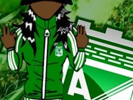 Desenho - Diseño - Arte - "Aguante La Banda del Rey de Copas" Dibujo de la Barra: Los del Sur • Club: Atlético Nacional