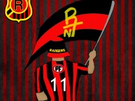 Desenho - Diseño - Arte - "Rangers de Talca - Los Rojinegros -" Dibujo de la Barra: Los Rojinegros • Club: Rangers de Talca