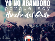 Desenho - Diseño - Arte - "yo no abandono por que soy hincha del Quito" Dibujo de la Barra: Mafia Azul Grana • Club: Deportivo Quito