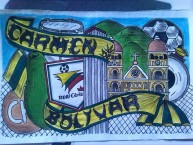 Desenho - Diseño - Arte - Dibujo de la Barra: Rebelión Auriverde Norte • Club: Real Cartagena