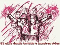 Desenho - Diseño - Arte - Dibujo de la Barra: Trinchera Norte • Club: Universitario de Deportes