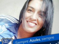 Hincha - Tribunera - Chica - Fanatica de la Barra: Blue Rain • Club: Millonarios