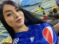 Hincha - Tribunera - Chica - "@dannironcancio" Fanatica de la Barra: Blue Rain • Club: Millonarios