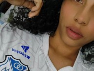 Hincha - Tribunera - Chica - Fanatica de la Barra: Blue Rain • Club: Millonarios