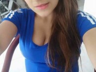 Hincha - Tribunera - Chica - Fanatica de la Barra: Comandos Azules • Club: Millonarios • País: Colombia