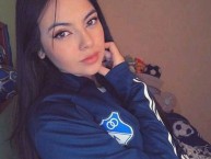 Hincha - Tribunera - Chica - Fanatica de la Barra: Comandos Azules • Club: Millonarios