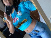 Hincha - Tribunera - Chica - Fanatica de la Barra: Extremo Celeste • Club: Sporting Cristal