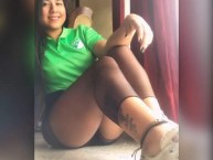 Hincha - Tribunera - Chica - Fanatica de la Barra: Frente Radical Verdiblanco • Club: Deportivo Cali • País: Colombia