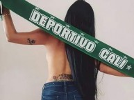 Hincha - Tribunera - Chica - Fanatica de la Barra: Frente Radical Verdiblanco • Club: Deportivo Cali • País: Colombia