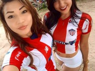 Hincha - Tribunera - Chica - Fanatica de la Barra: Frente Rojiblanco Sur • Club: Junior de Barranquilla