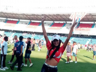 Hincha - Tribunera - Chica - Fanatica de la Barra: Frente Rojiblanco Sur • Club: Junior de Barranquilla