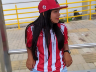 Hincha - Tribunera - Chica - Fanatica de la Barra: Frente Rojiblanco Sur • Club: Junior de Barranquilla