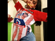 Hincha - Tribunera - Chica - Fanatica de la Barra: Frente Rojiblanco Sur • Club: Junior de Barranquilla