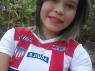 Hincha - Tribunera - Chica - Fanatica de la Barra: Frente Rojiblanco Sur • Club: Junior de Barranquilla