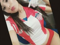 Hincha - Tribunera - Chica - Fanatica de la Barra: Frente Rojiblanco Sur • Club: Junior de Barranquilla