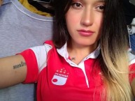 Hincha - Tribunera - Chica - Fanatica de la Barra: La Guardia Albi Roja Sur • Club: Independiente Santa Fe