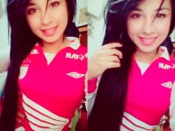 Hincha - Tribunera - Chica - Fanatica de la Barra: La Guardia Albi Roja Sur • Club: Independiente Santa Fe