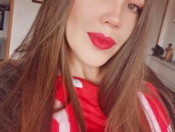 Hincha - Tribunera - Chica - "@LauSerrano" Fanatica de la Barra: La Guardia Albi Roja Sur • Club: Independiente Santa Fe