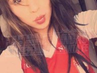 Hincha - Tribunera - Chica - Fanatica de la Barra: La Guardia Albi Roja Sur • Club: Independiente Santa Fe