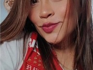 Hincha - Tribunera - Chica - Fanatica de la Barra: La Guardia Albi Roja Sur • Club: Independiente Santa Fe