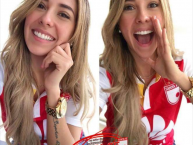 Hincha - Tribunera - Chica - Fanatica de la Barra: La Guardia Albi Roja Sur • Club: Independiente Santa Fe