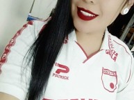 Hincha - Tribunera - Chica - Fanatica de la Barra: La Guardia Albi Roja Sur • Club: Independiente Santa Fe