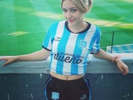 Hincha - Tribunera - Chica - Fanatica de la Barra: La Guardia Imperial • Club: Racing Club