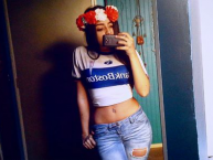 Hincha - Tribunera - Chica - Fanatica de la Barra: Los Cruzados • Club: Universidad Católica