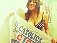 Hincha - Tribunera - Chica - Fanatica de la Barra: Los Cruzados • Club: Universidad Católica