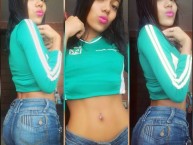 Hincha - Tribunera - Chica - Fanatica de la Barra: Los del Sur • Club: Atlético Nacional