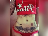 Hincha - Tribunera - Chica - Fanatica de la Barra: Rexixtenxia Norte • Club: Independiente Medellín