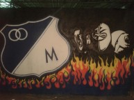 Mural - Graffiti - Pintada - Mural de la Barra: Comandos Azules • Club: Millonarios