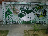 Mural - Graffiti - Pintada - Mural de la Barra: Frente Radical Verdiblanco • Club: Deportivo Cali