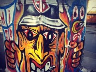 Mural - Graffiti - Pintada - "anti monjas y anti madres (anti ucatolica y anti udechile)" Mural de la Barra: Garra Blanca &bull; Club: Colo-Colo