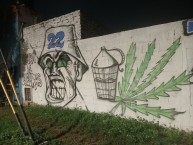 Mural - Graffiti - Pintadas - "Locura de Locuras" Mural de la Barra: La Banda de Fierro 22 &bull; Club: Gimnasia y Esgrima &bull; País: Argentina