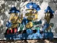 Mural - Graffiti - Pintada - "Simpsons, Las camisetas de sus mayores rivales" Mural de la Barra: La Banda del Tricolor &bull; Club: Colegiales