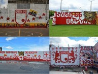 Mural - Graffiti - Pintadas - Mural de la Barra: La Guardia Albi Roja Sur • Club: Independiente Santa Fe • País: Colombia