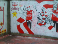 Mural - Graffiti - Pintada - Mural de la Barra: La Guardia Albi Roja Sur • Club: Independiente Santa Fe