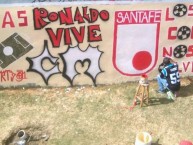 Mural - Graffiti - Pintada - Mural de la Barra: La Guardia Albi Roja Sur • Club: Independiente Santa Fe