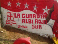 Mural - Graffiti - Pintadas - Mural de la Barra: La Guardia Albi Roja Sur • Club: Independiente Santa Fe • País: Colombia